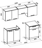 MARIJA 200 KITCHEN SET BODY: SONOMA OAK, FRONTS: WHITE GLOSS order